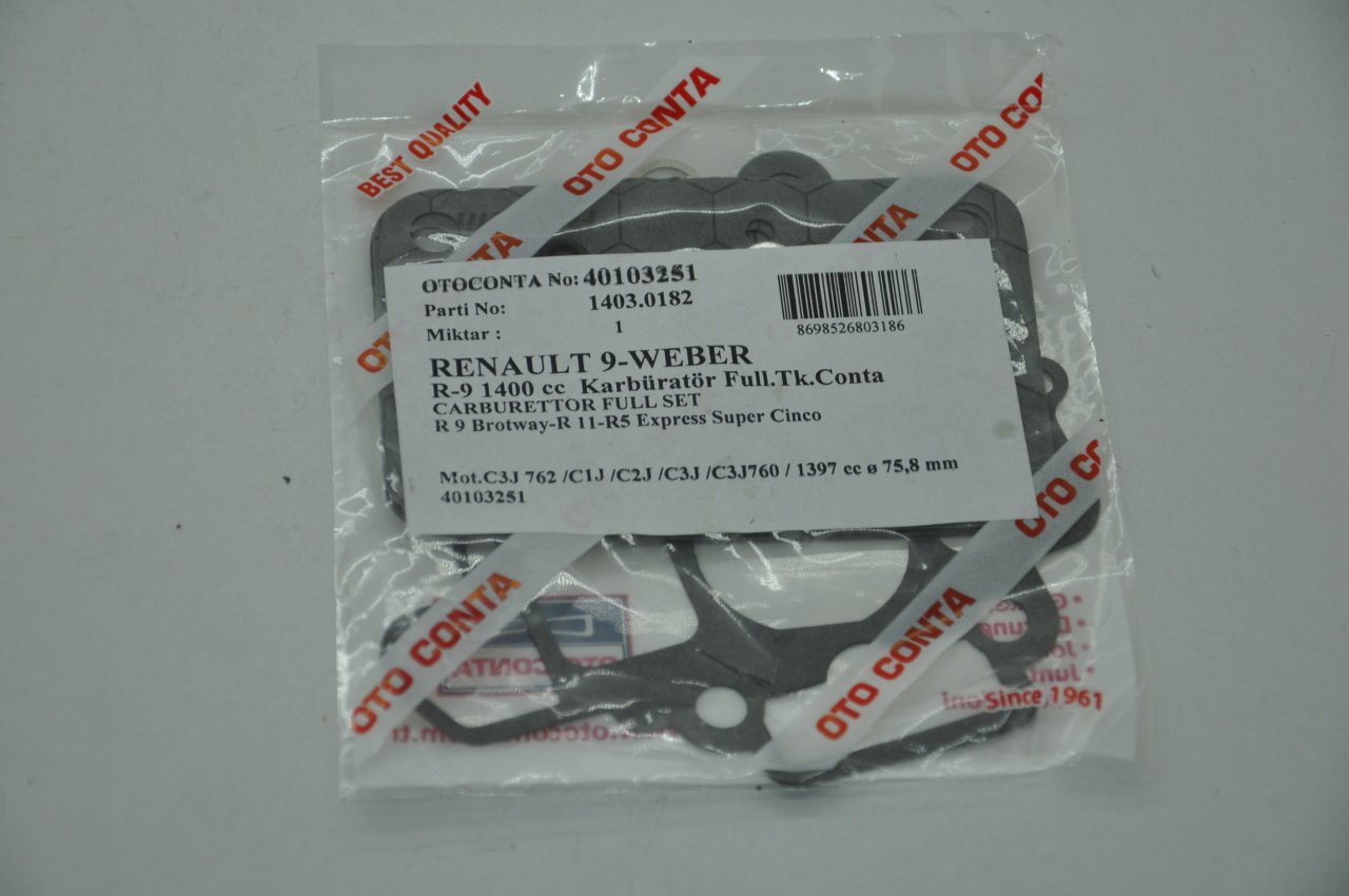 Karbüratör Takım Conta 1.4-1.6 R9-R11