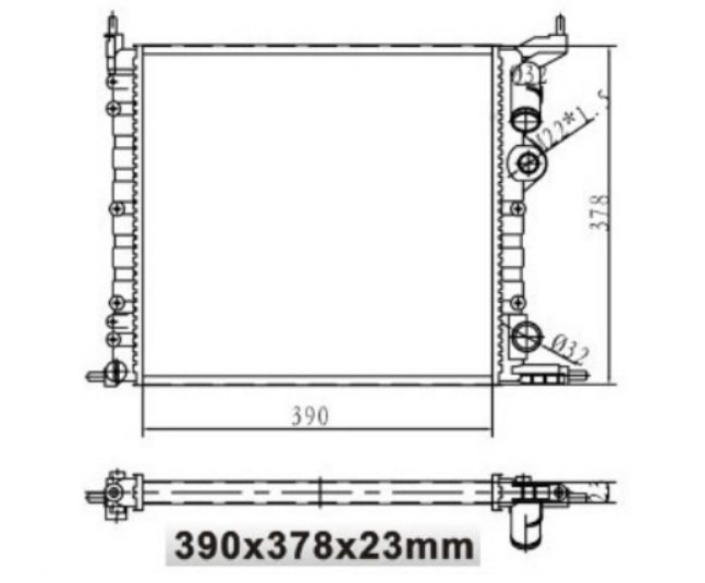 Radyatör Su 1.4 Clio 1991-1998 Arası (Klimalı)