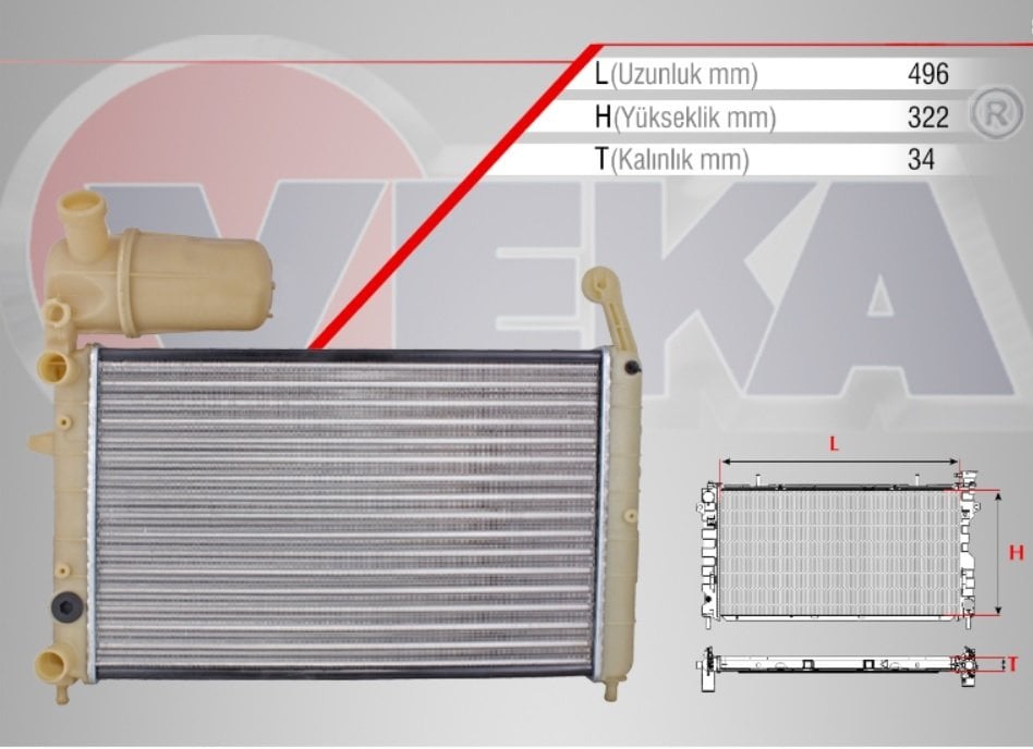 Radyatör Su 1.6 Tempra-Tipo (Klimasız)