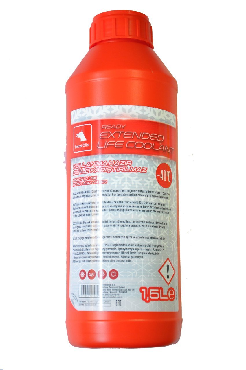 Antifiriz 1.5 Lt.Kırmızı (Hazır Antifiriz)